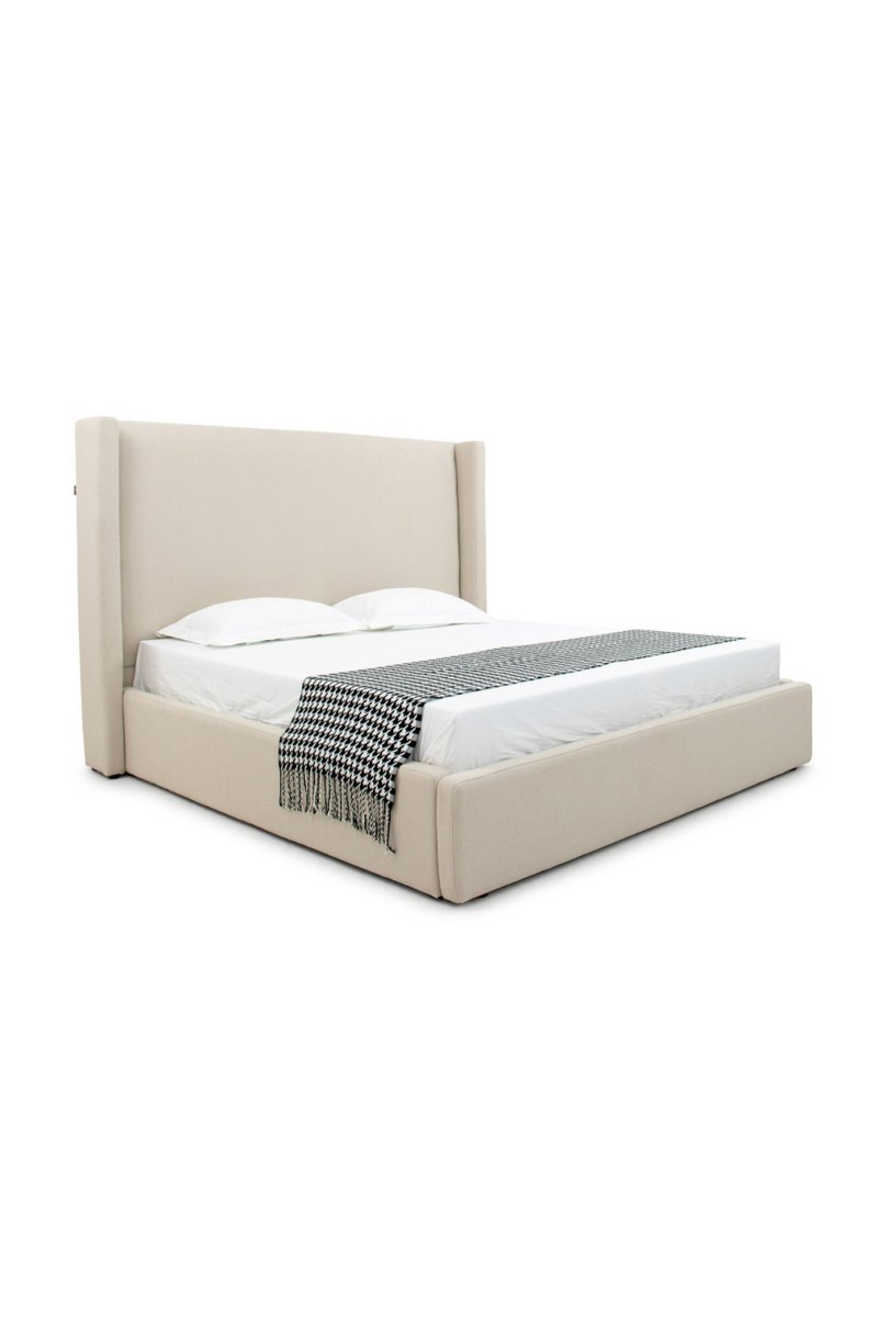 Beige Panel Headboard Bed | OROA Modern Byrne | Oroatrade.com