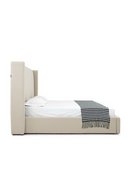 Beige Panel Headboard Bed | OROA Modern Byrne | Oroatrade.com