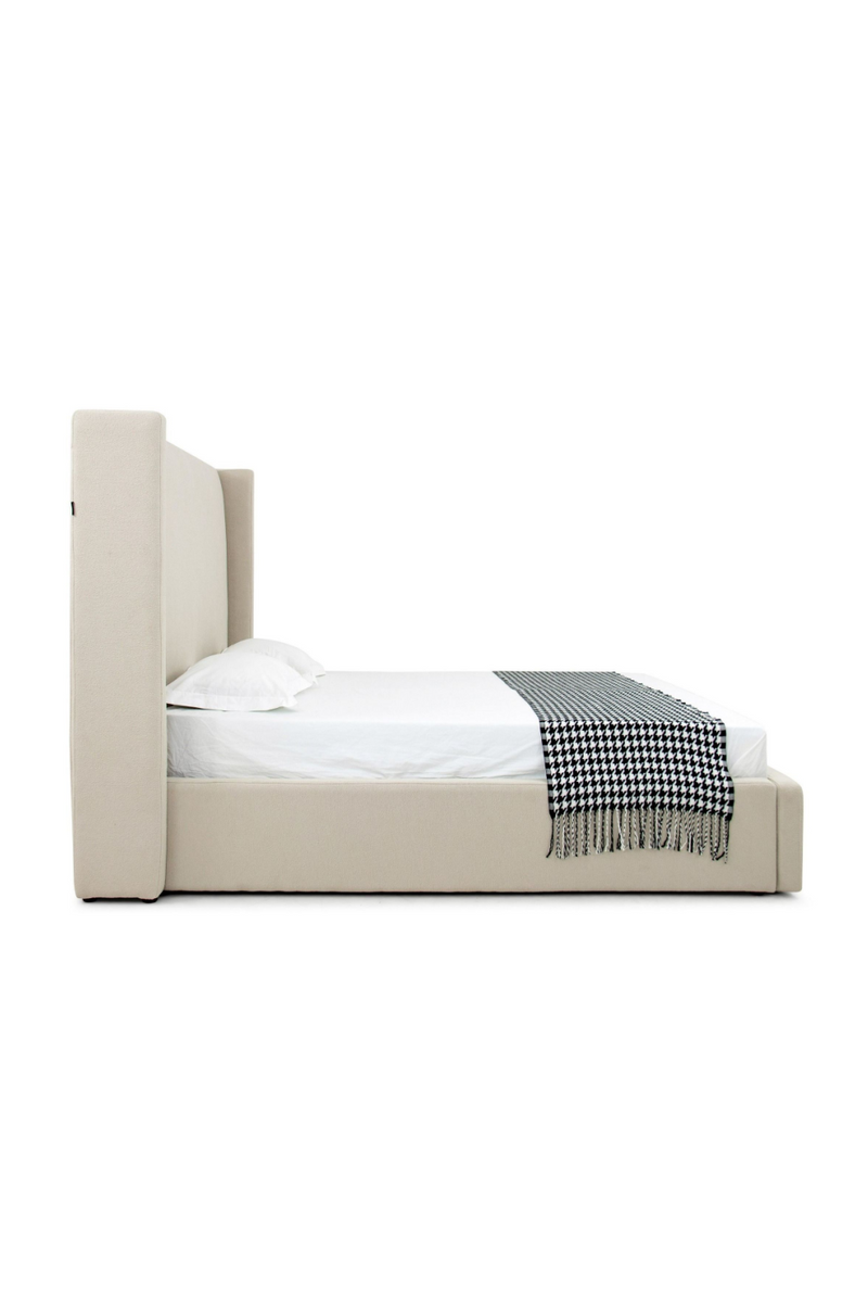 Beige Panel Headboard Bed | OROA Modern Byrne | Oroatrade.com