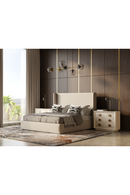 Beige Panel Headboard Bed | OROA Modern Byrne | Oroatrade.com