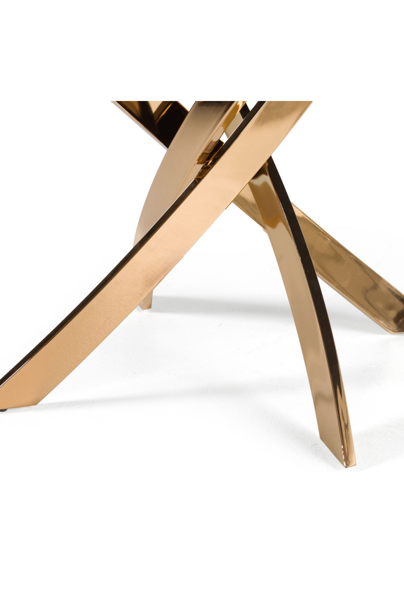 Textured Brown Glass Dining Table | OROA Modern Pyrite | Oroatrade.com