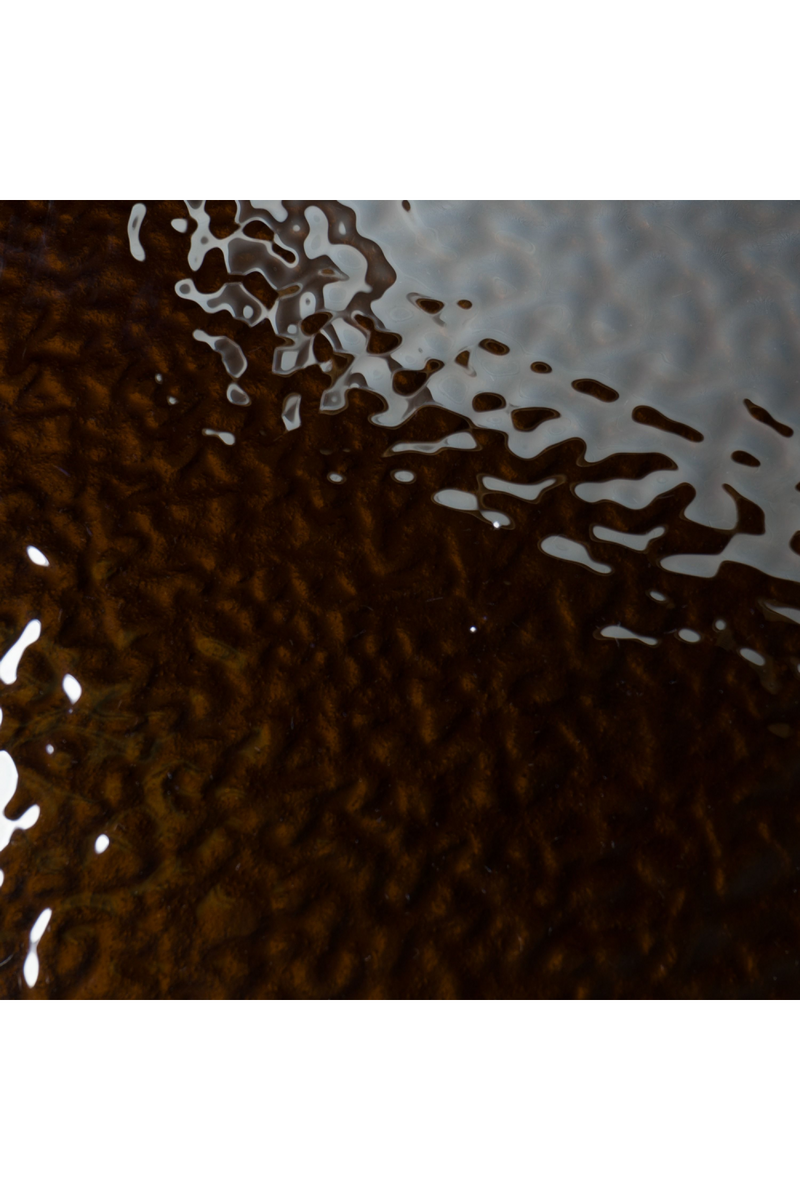 Textured Brown Glass Dining Table | OROA Modern Pyrite | Oroatrade.com