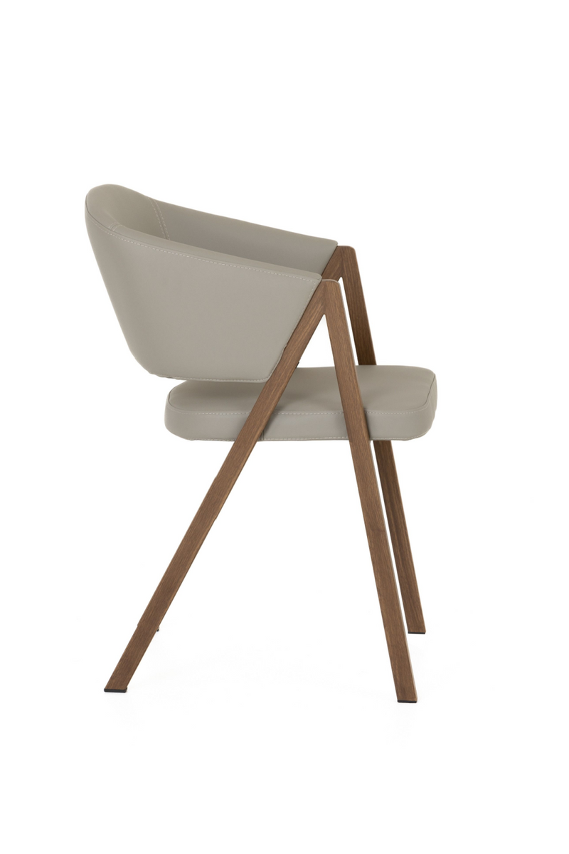 Curved Vegan Leather Dining Chairs (2) | OROA Modern Marcus | Oroatrade.com