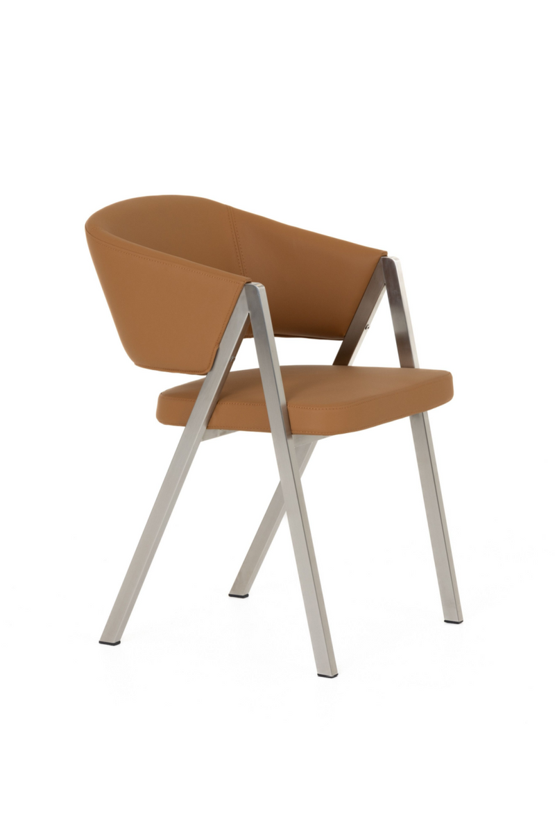 Curved Vegan Leather Dining Chairs (2) | OROA Modern Marcus | Oroatrade.com