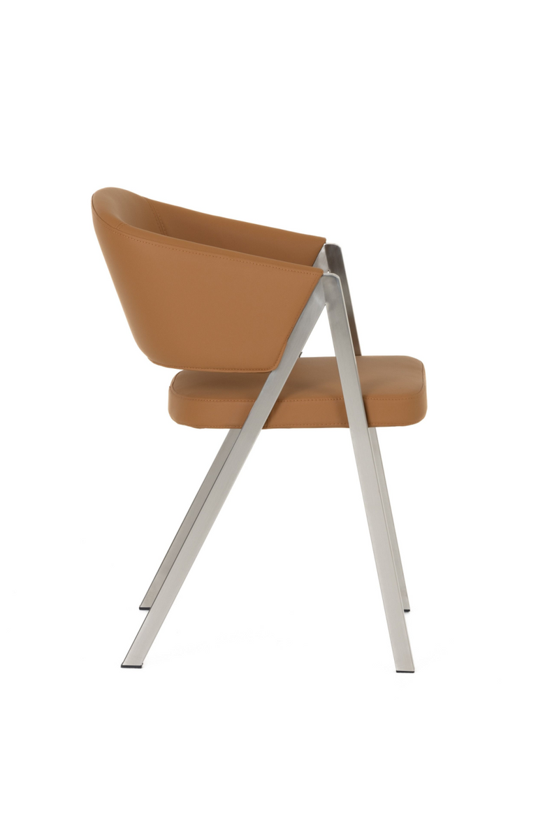 Curved Vegan Leather Dining Chairs (2) | OROA Modern Marcus | Oroatrade.com