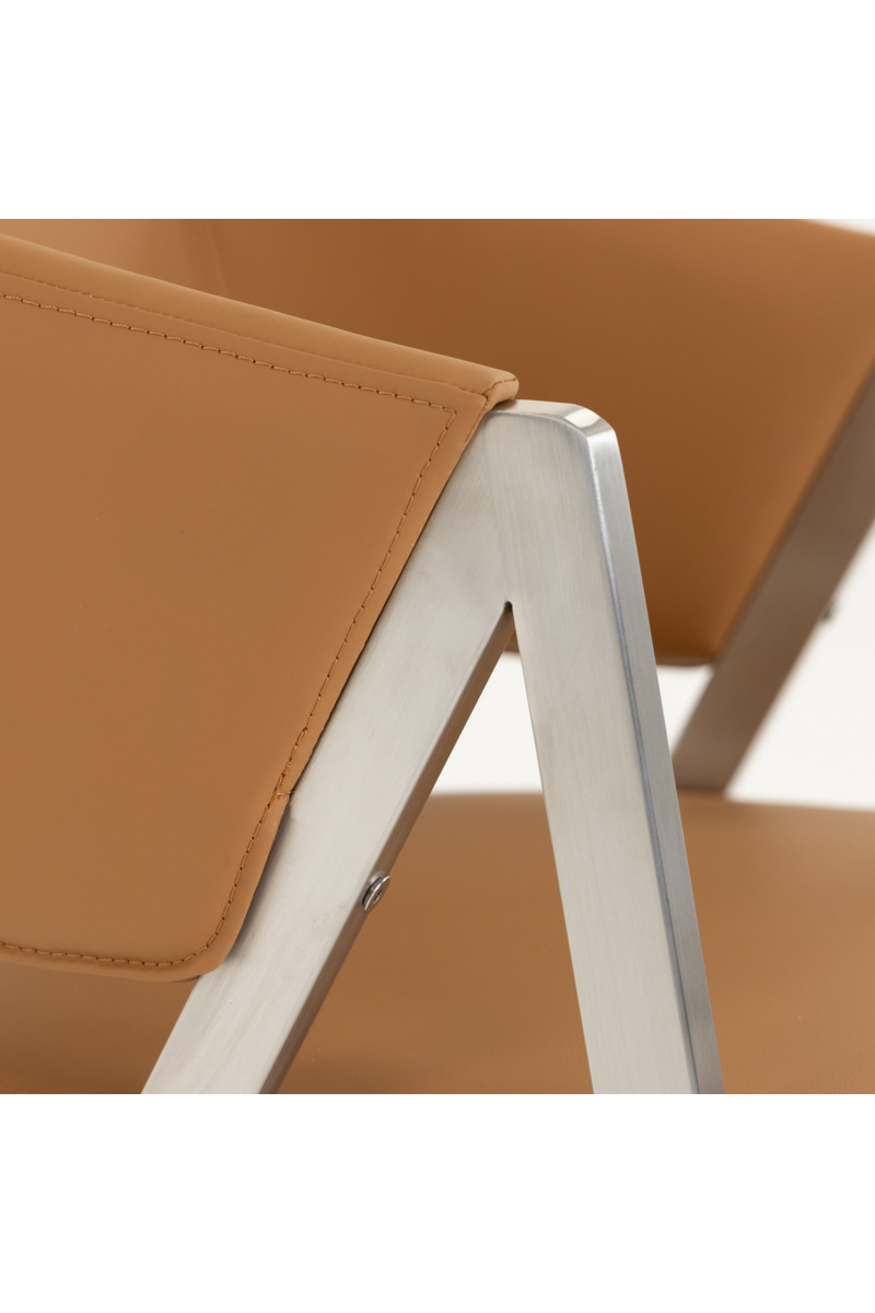 Curved Vegan Leather Dining Chairs (2) | OROA Modern Marcus | Oroatrade.com