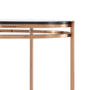 Smoked Glass Round End Table | OROA Modern Bradford