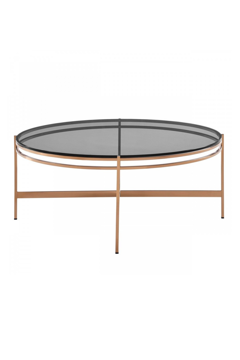 Round Smoked Glass Coffee Table | OROA Modern Bradford | Oroatrade.com