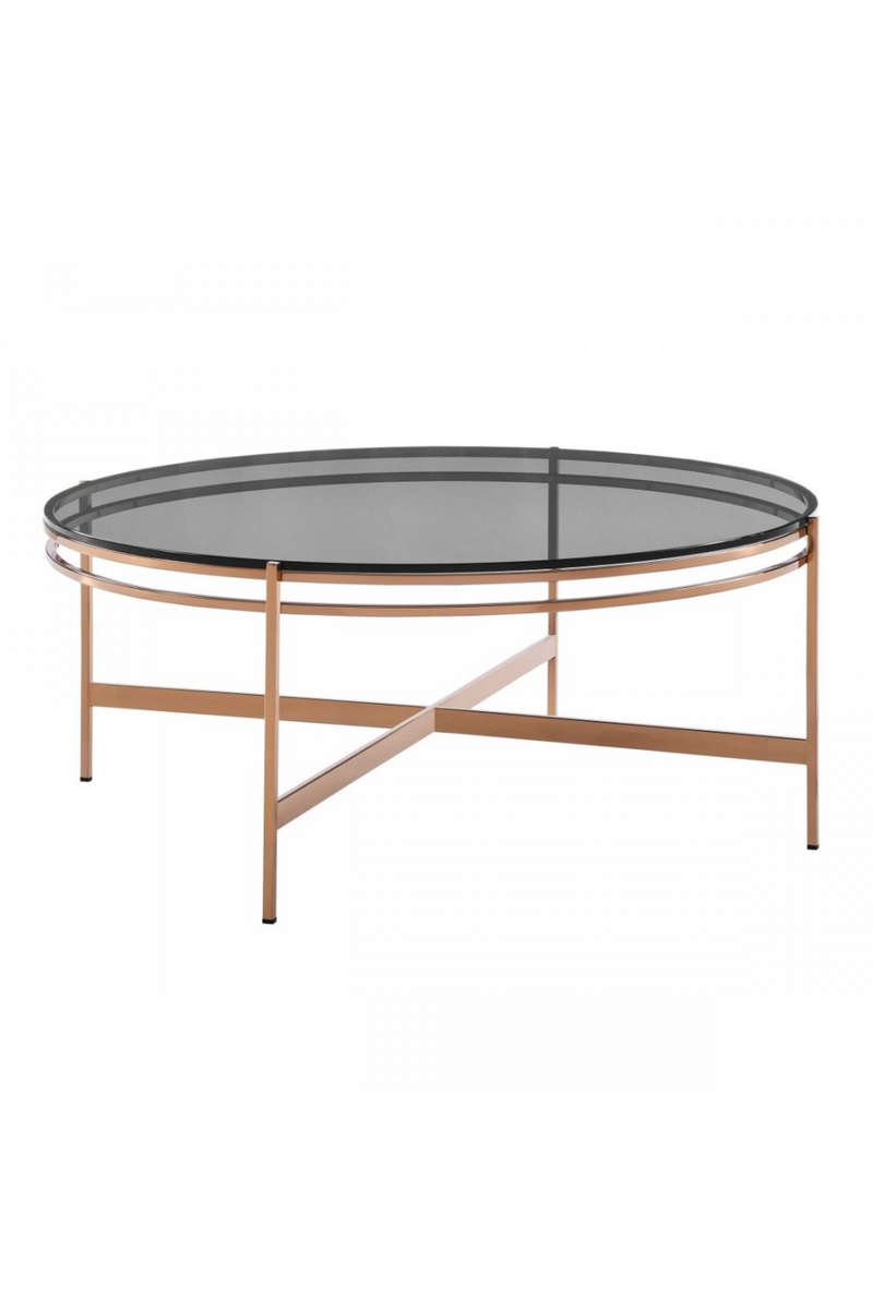Round Smoked Glass Coffee Table | OROA Modern Bradford | Oroatrade.com
