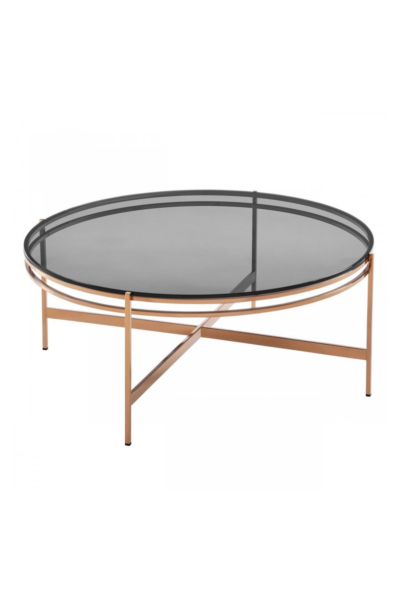 Round Smoked Glass Coffee Table | OROA Modern Bradford | Oroatrade.com