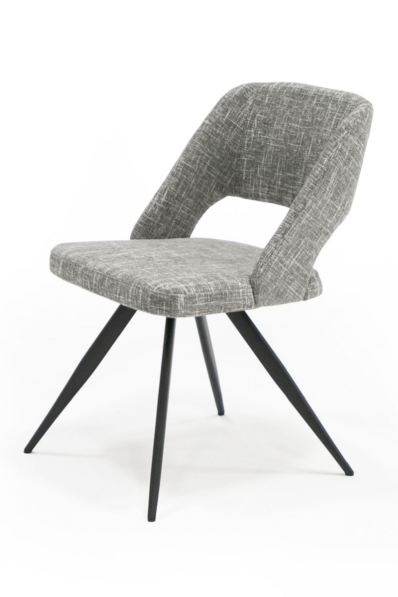 Cutout-Back Gray Dining Chairs (2) | OROA Modern Palmer | Oroatrade.com