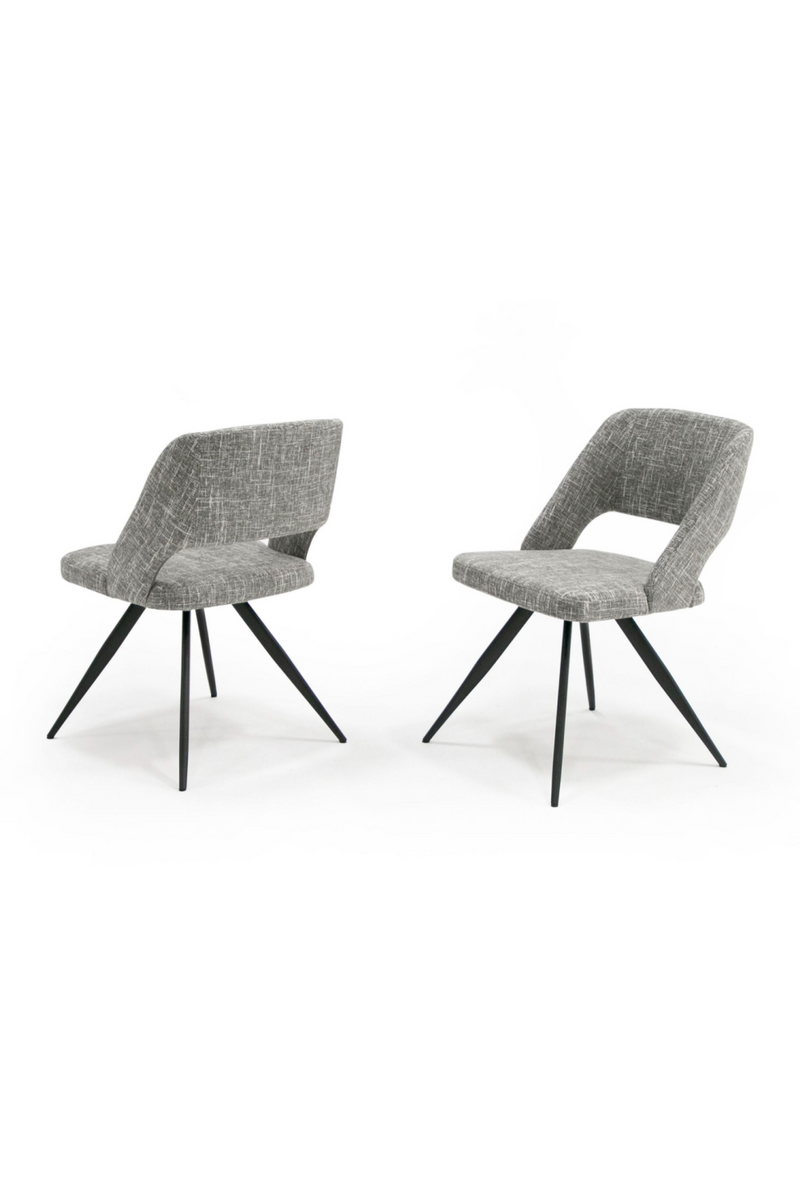 Cutout-Back Gray Dining Chairs (2) | OROA Modern Palmer | Oroatrade.com