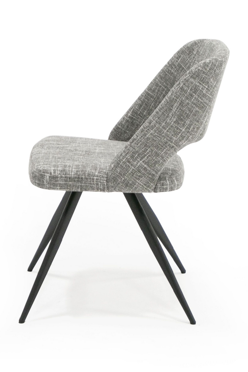 Cutout-Back Gray Dining Chairs (2) | OROA Modern Palmer | Oroatrade.com