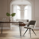 Cutout-Back Gray Dining Chairs (2) | OROA Modern Palmer