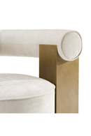 Antique Brass Beige Accent Chair | OROA Modern Tranquil | Oroa.com