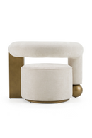Antique Brass Beige Accent Chair | OROA Modern Tranquil | Oroa.com