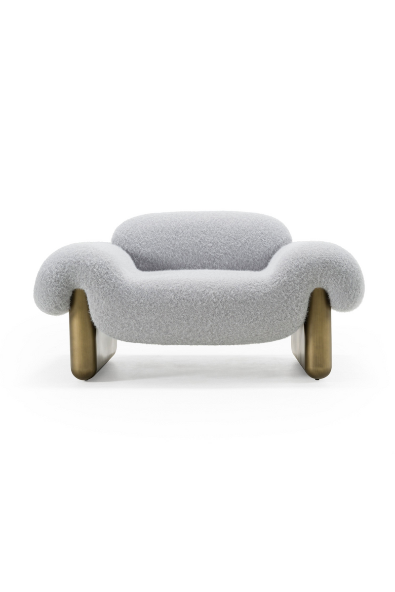 Gray Rounded Arm Accent Chair | OROA Modern Imagine | Oroatrade.com