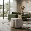 White Fabric Ottoman | OROA Modern Rainier | Oroatrade.com