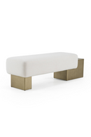 White Fabric Bench | OROA Modern Triumph