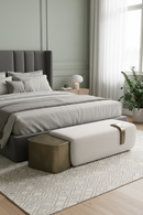 White Bench with Tray Table | OROA Modern Rainier | Oroatrade.com