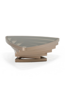 Brown Glass Triangular Coffee Table | OROA Modern Jovial | Oroatrade.com