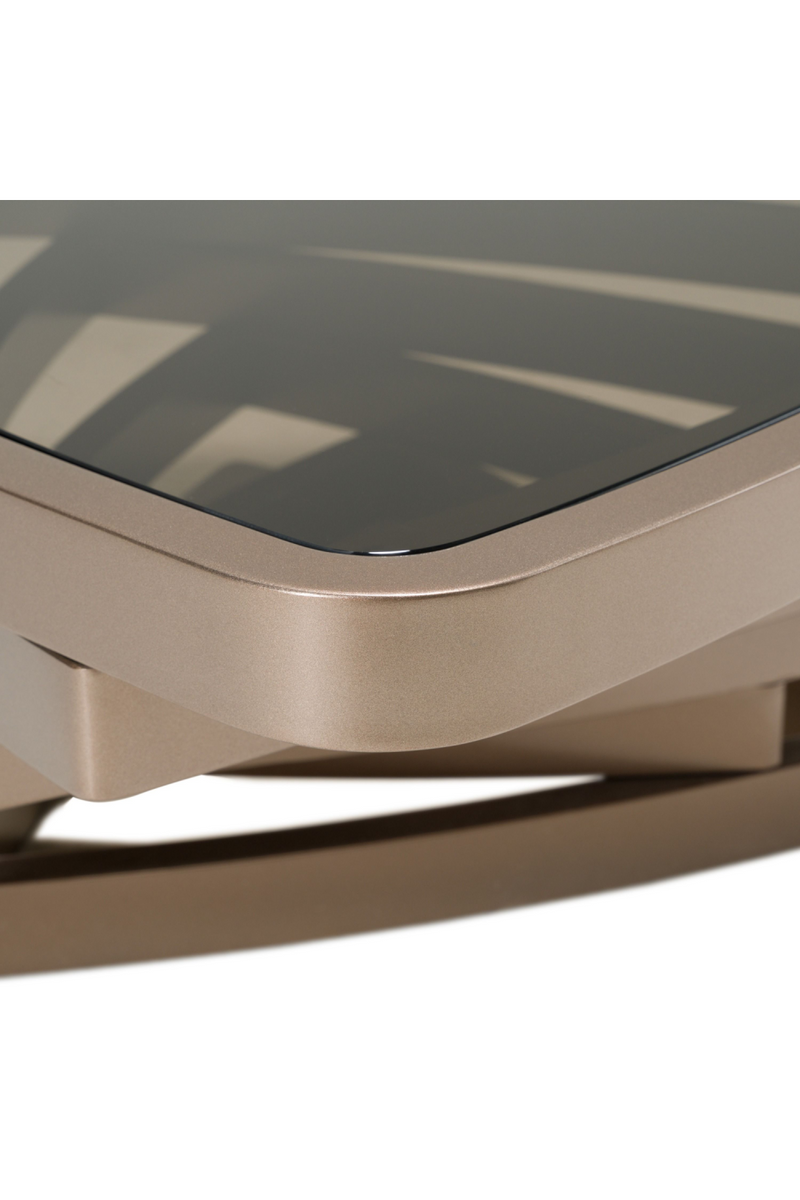 Brown Glass Triangular Coffee Table | OROA Modern Jovial | Oroatrade.com