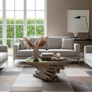 Brown Glass Triangular Coffee Table | OROA Modern Jovial | Oroatrade.com