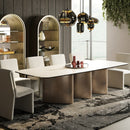 White Ceramic Dining Table | OROA Modern Bounty