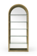 Antique Brass Arched Bookcase | OROA Modern Poise | Oroatrade.com