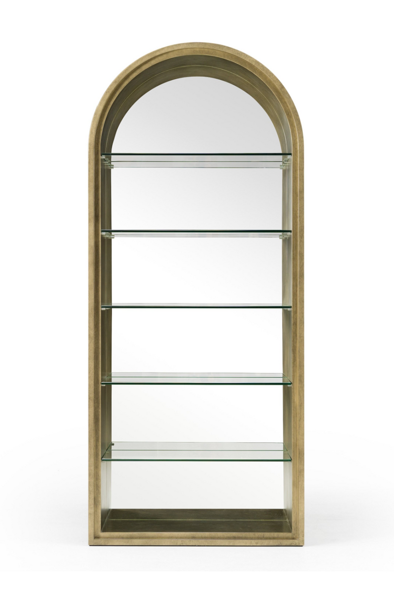 Antique Brass Arched Bookcase | OROA Modern Poise | Oroatrade.com