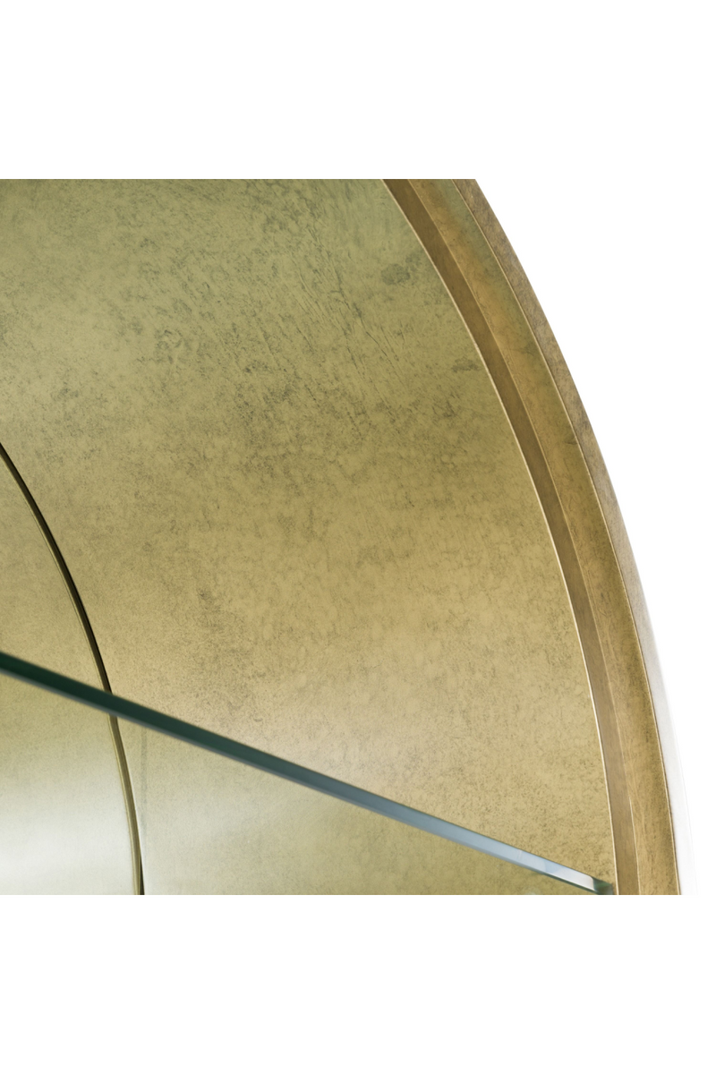 Antique Brass Arched Bookcase | OROA Modern Poise | Oroatrade.com