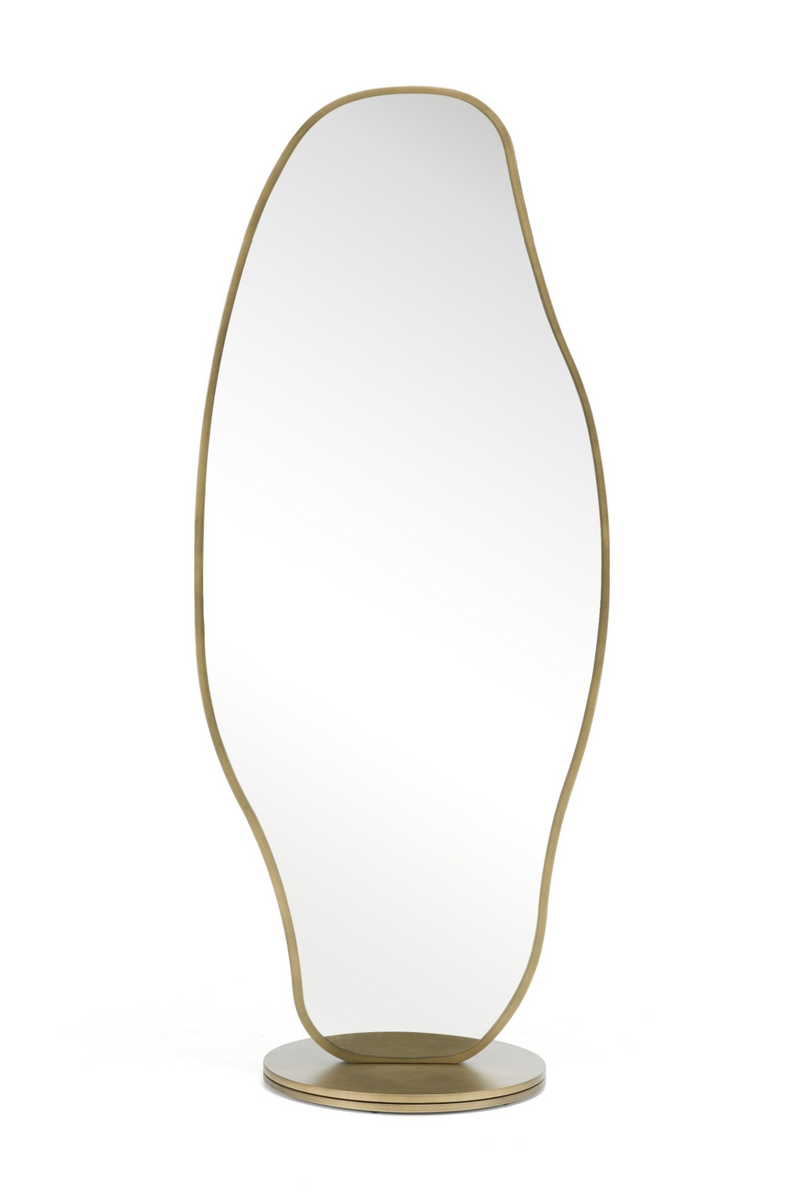 Antique Brass Freestanding Mirror | OROA Modern Esteem | Oroatrade.com