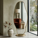Antique Brass Freestanding Mirror | OROA Modern Esteem | Oroatrade.com