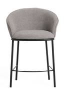 Gray Curved Counter Stool | OROA Modern Rumi | Oroatrade.com