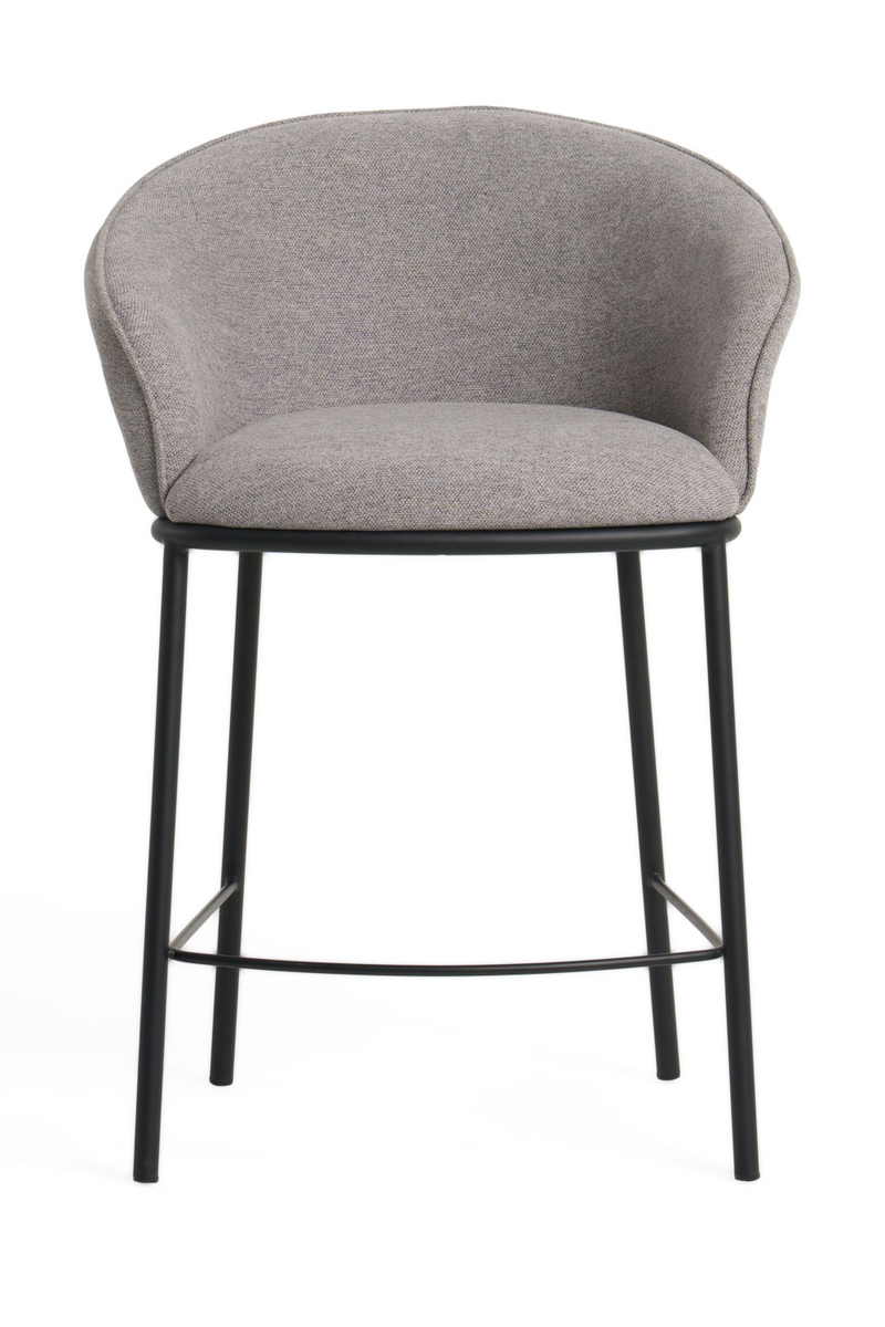 Gray Curved Counter Stool | OROA Modern Rumi | Oroatrade.com