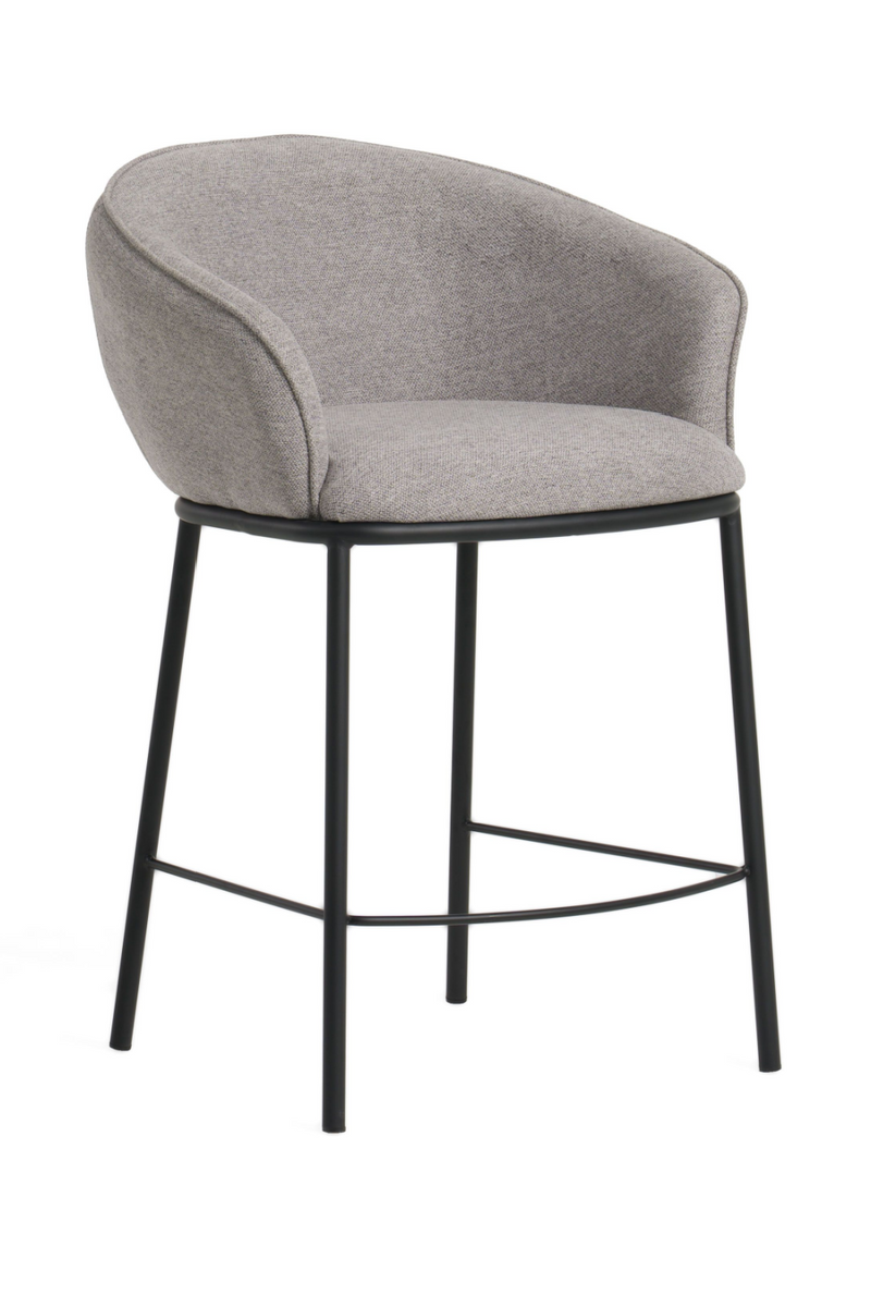 Gray Curved Counter Stool | OROA Modern Rumi | Oroatrade.com