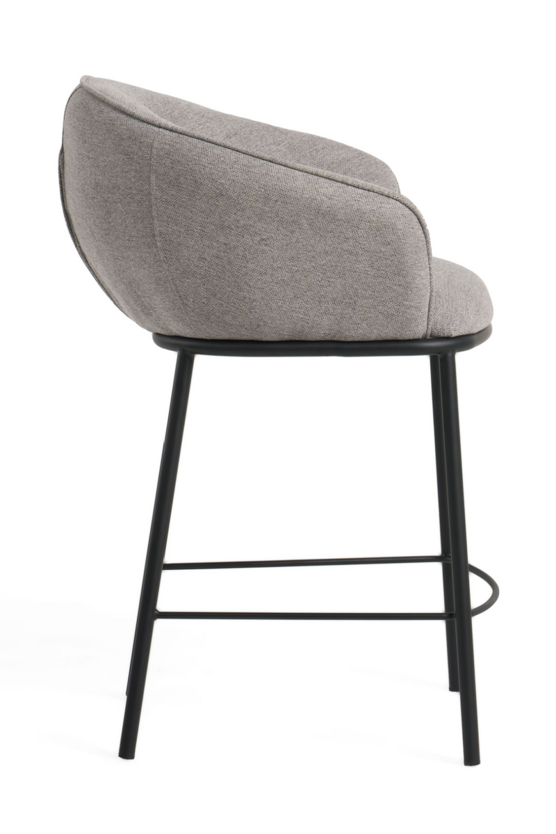 Gray Curved Counter Stool | OROA Modern Rumi | Oroatrade.com
