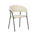White Curved Dining Chairs (2) | OROA Modern Marlynn
