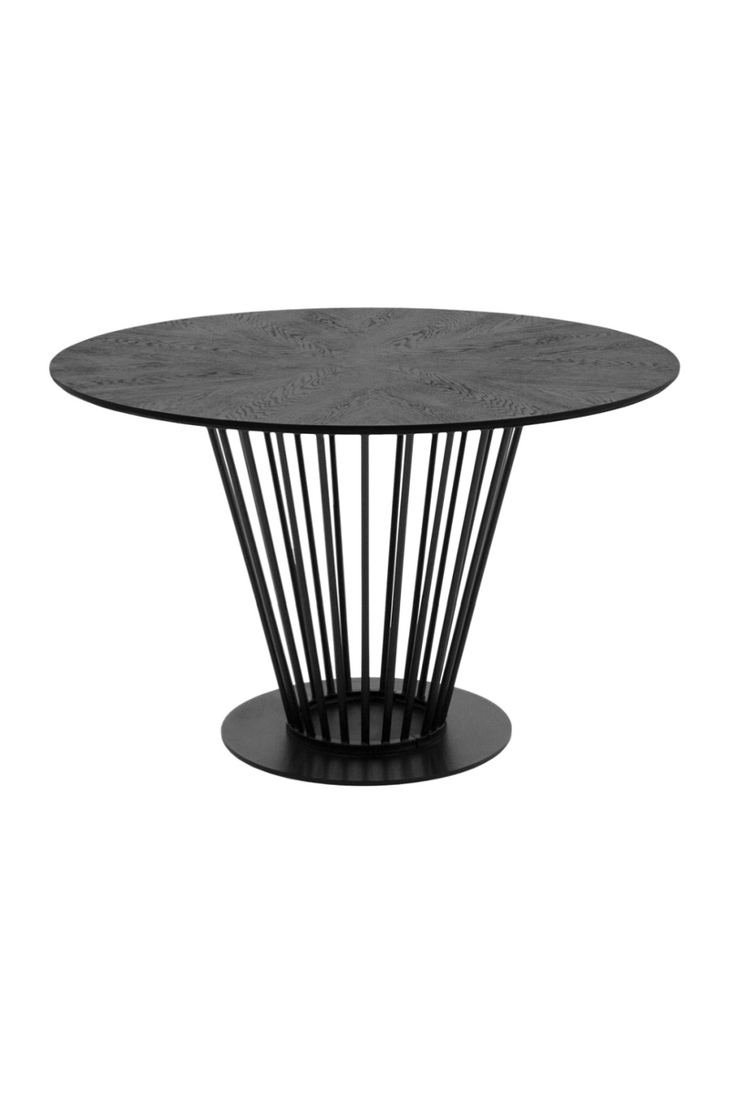 Black Oak Round Dining Table | OROA Modern Conroy | Oroatrade.com