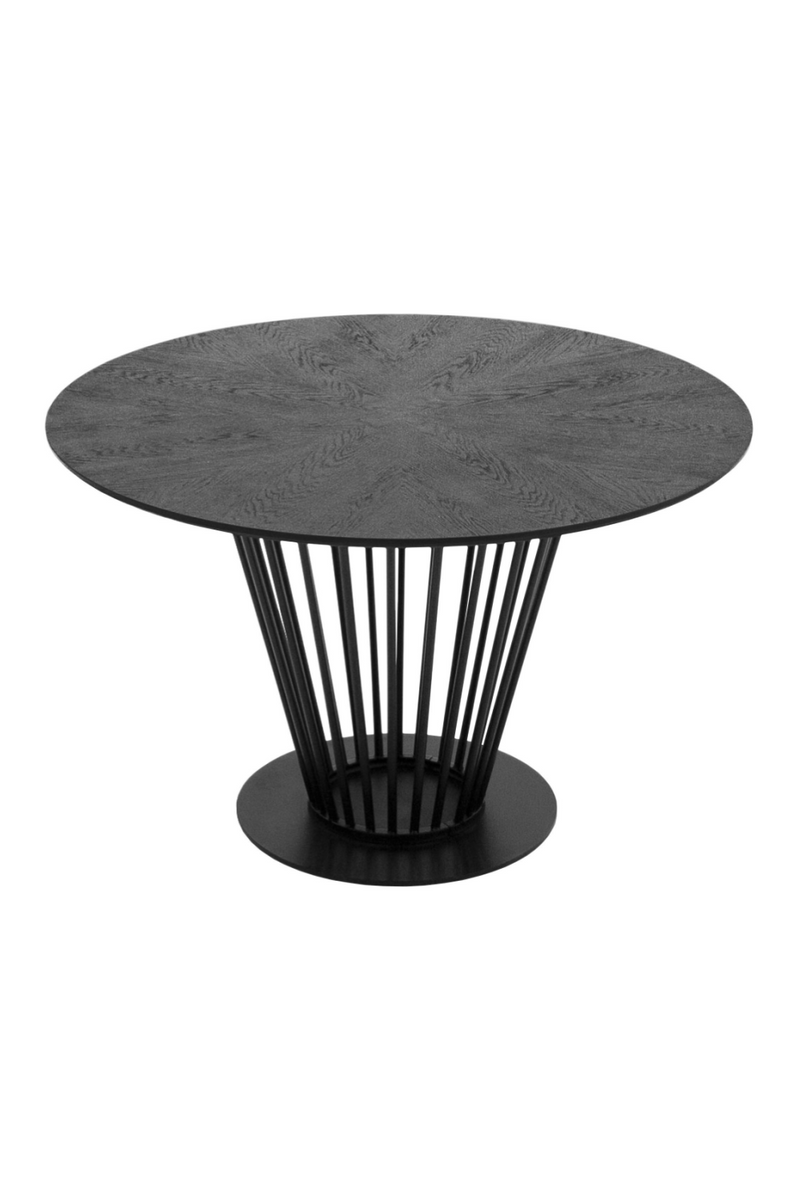 Black Oak Round Dining Table | OROA Modern Conroy | Oroatrade.com