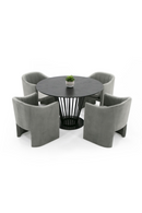 Black Oak Round Dining Table | OROA Modern Conroy | Oroatrade.com