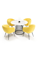 White Marble Round Dining Table | OROA Modern Holly | Oroatrade.com