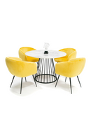 White Marble Round Dining Table | OROA Modern Holly | Oroatrade.com