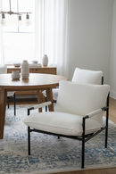 White Cushioned Dining Chair | OROA Modern Calumet | Oroatrade.com