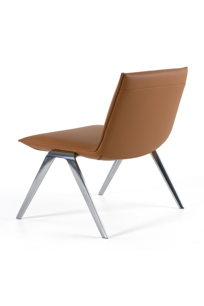Brown Vegan Leather Accent Chair | OROA Modern Cedric | Oroatrade.com