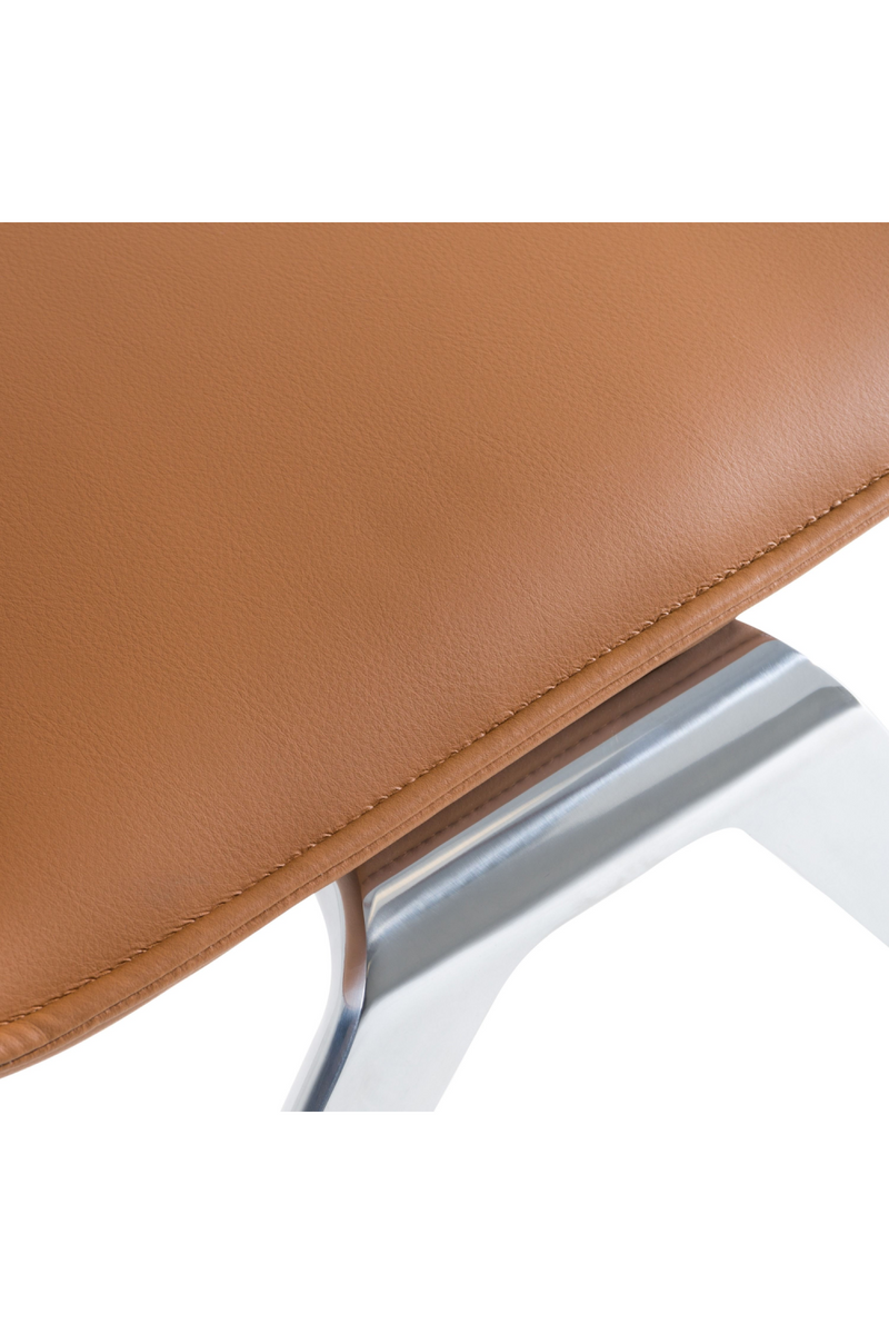 Brown Vegan Leather Accent Chair | OROA Modern Cedric | Oroatrade.com