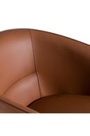 Curved Brown Leather Dining Chair | OROA Modern Aragon | Oroatrade.com