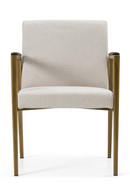Brass Framed White Dining Chair | OROA Modern Sanders | Oroatrade.com