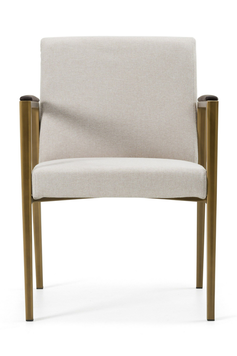 Brass Framed White Dining Chair | OROA Modern Sanders | Oroatrade.com