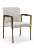 Brass Framed White Dining Chair | OROA Modern Sanders | Oroatrade.com
